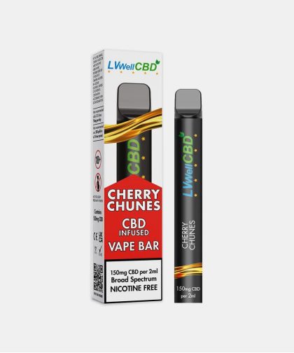 LVWell CBD Vape 150mg Cherry Chunes: CBD infused, nicotine-free vape bar. Peoples CBD - Make Life Better Everyday!