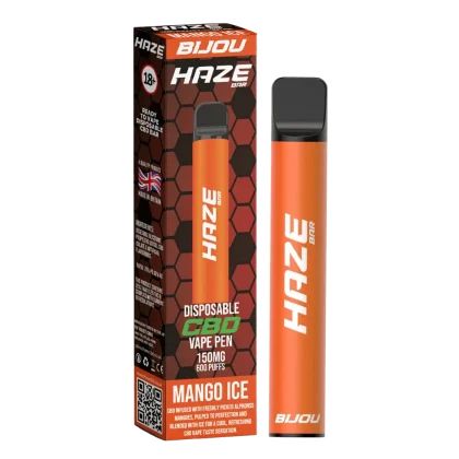 HAZE CBD VAPE 150MG MANGO ICE disposable vape pen. Peoples CBD - Make Life Better Everyday!