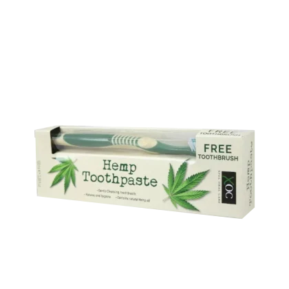 Hemp Toothpaste with Free Toothbrush: Natural oral care for gentle cleansing and fresh breath. Peoples CBD - Make Life Better Everyday!