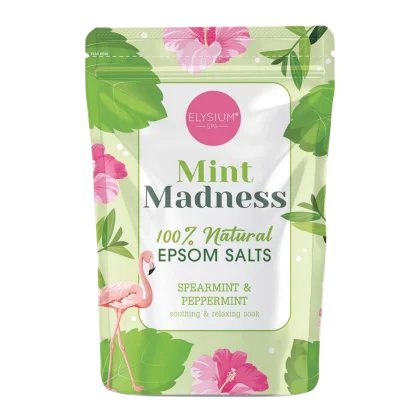 ELYSIUM SPA Epsom Salt Peppermint & Spearmint 450g: Mint Madness for a soothing & relaxing soak. Peoples CBD - Make Life Better Everyday!