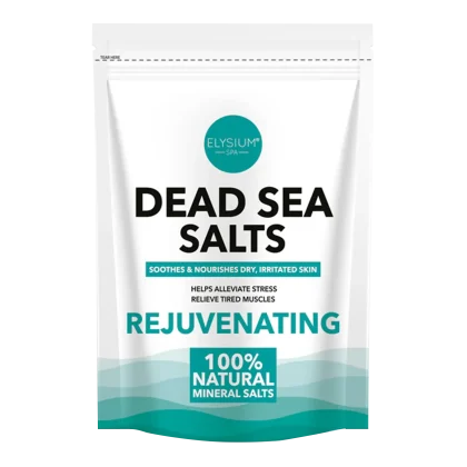ELYSIUM SPA DEAD SEA SALTS 400G: Rejuvenating bath salts to soothe dry, irritated skin and relieve tired muscles. Peoples CBD - Make Life Better Everyday!