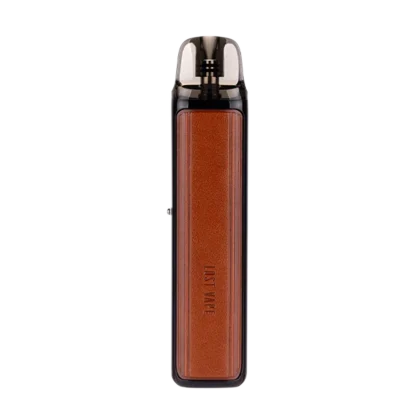 LOST VAPE URSA NANO S2 POD KIT – ESPRESSO: Compact vape device with brown leather-look panel. Peoples CBD - Make Life Better Everyday!