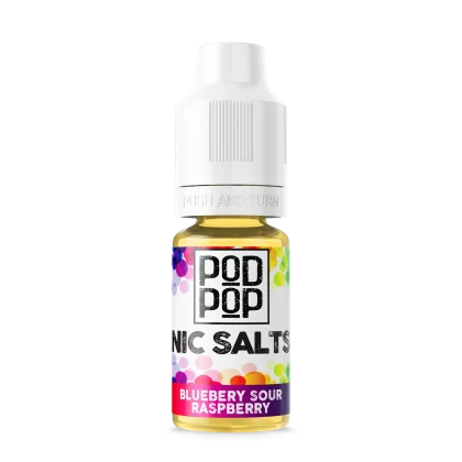 POD POP Blueberry Sour Raspberry nic salt e-liquid. A fruity nic salts blend. Peoples CBD - Make Life Better Everyday!
