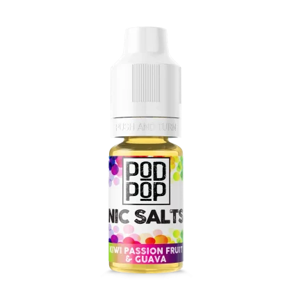 POD POP® Kiwi Passion Fruit & Guava nic salt. A tropical fruit flavoured nic salt. Peoples CBD - Make Life Better Everyday!