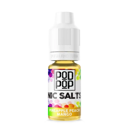 POD POP Pineapple Peach Mango nic salt. Premium nic salts e-liquid. Peoples CBD - Make Life Better Everyday!