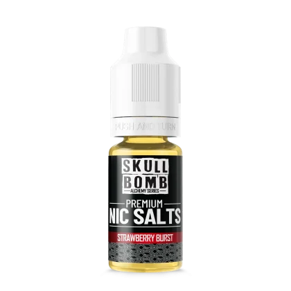 STRAWBERRY BURST PREMIUM NIC SALT: A premium nicotine salt e-liquid with a strawberry burst flavour. Peoples CBD - Make Life Better Everyday!