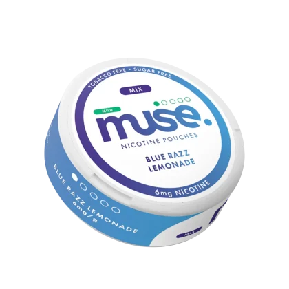 MUSE BLUE RAZZ LEMONADE 6MG nicotine pouch. Tobacco and sugar free nicotine pouches UK. Peoples CBD - Make Life Better Everyday!