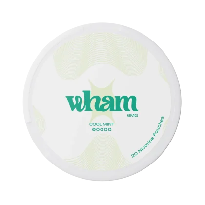 WHAM COOL MINT 6MG nicotine pouches (20). A convenient nicotine pouch for a cool, minty experience. Nicotine pouches UK. Peoples CBD - Make Life Better Everyday!