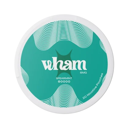 WHAM Spearmint 6mg nicotine pouches (20). UK nicotine pouches. Peoples CBD - Make Life Better Everyday!