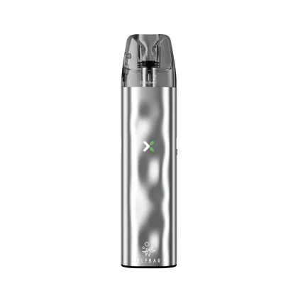 ELFBAR ELFX MINI POD KIT - SILVER: Sleek, compact refillable pod vape kit in silver finish. Peoples CBD - Make Life Better Everyday!