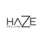 HAZE HOLLAND logo in black and white. Modern, minimalist design. Peoples CBD - Make Life Better Everyday!
