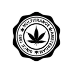 Multitrance Amsterdam logo with cannabis leaf, since 1995. Peoples CBD - Make Life Better Everyday!