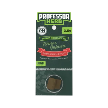 Professor Herb Forbidden Fruit 3.5g hemp briquette with terpene infusion. Peoples CBD - Make Life Better Everyday!