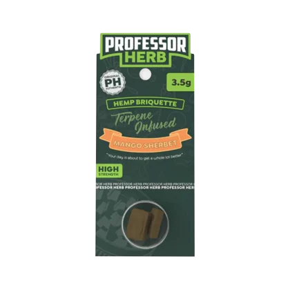 Professor Herb Mango Sherbet 3.5g hemp briquette with terpens Peoples CBD - Make Life Better Everyday!