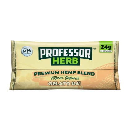 Professor Herb Premium Hemp Blend Gelato #41, 24g, terpene infused Peoples CBD - Make Life Better Everyday!