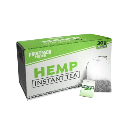 Professor Herb Hemp Instant Tea box with 20 servings and a tea bag Peoples CBD - Make Life Better Everyday!