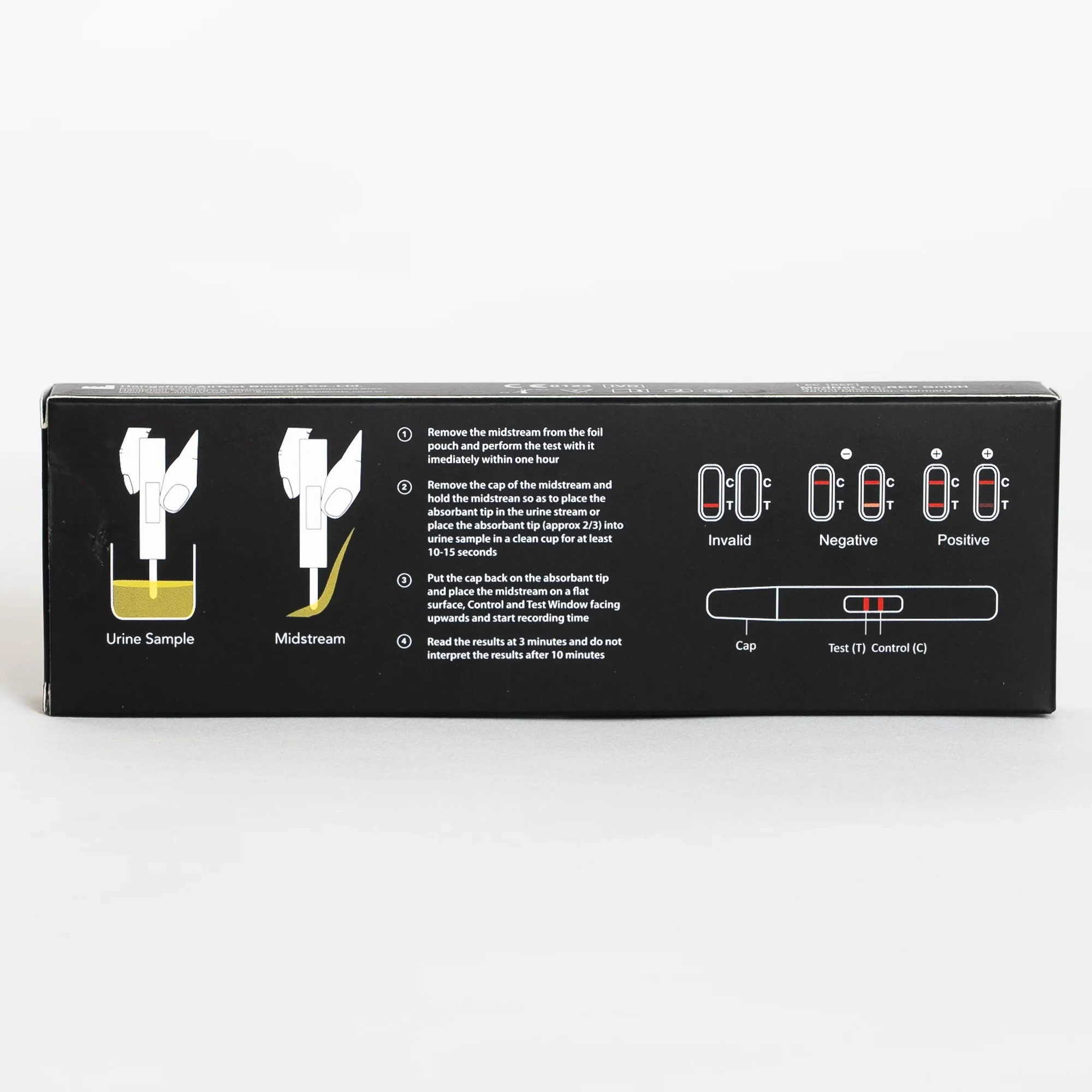 Urine sample test instructions: midstream collection, test results invalid, negative, positive. Peoples CBD - Make Life Better Everyday!