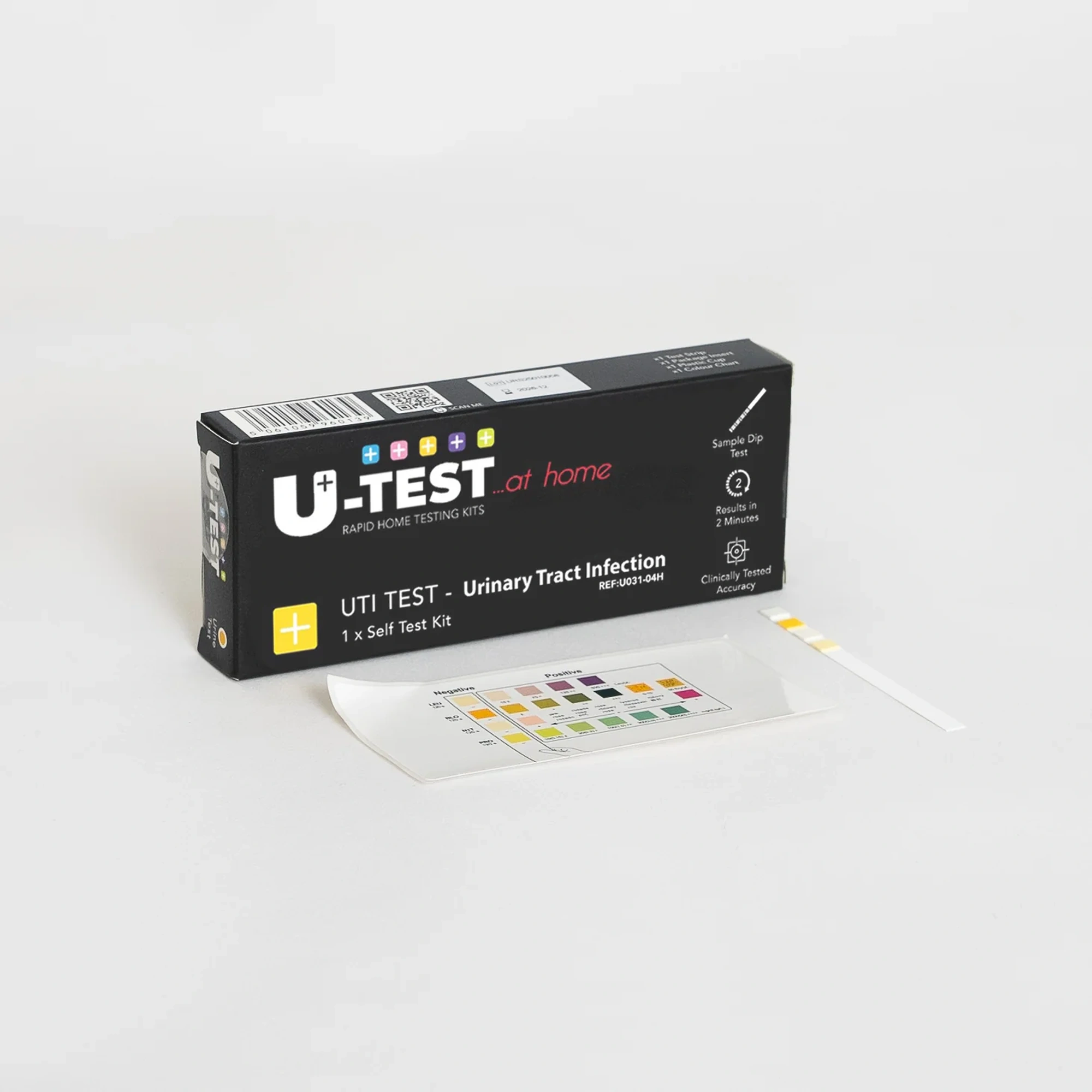 U-Test at home UTI test kit with urine dipstick and colour chart Peoples CBD - Make Life Better Everyday!