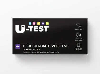 U-TEST Testosterone Levels Test rapid home kit box Peoples CBD - Make Life Better Everyday!