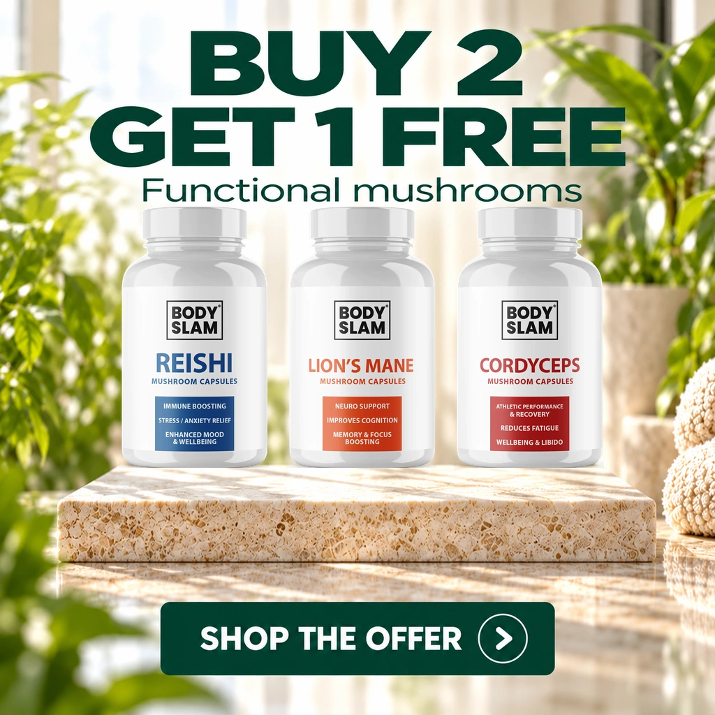 Buy 2 Get 1 Free on functional mushrooms — shop the offer